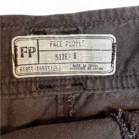 FREE PEOPLE Women's Charcoal Gray Utility Shorts size 6 - Picture 8 of 8